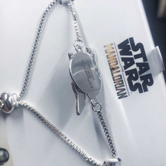 Star Wars The Mandalorian The Child Fine Sterling Silver Plated Lariat Bracelet - Picture 8 of 15